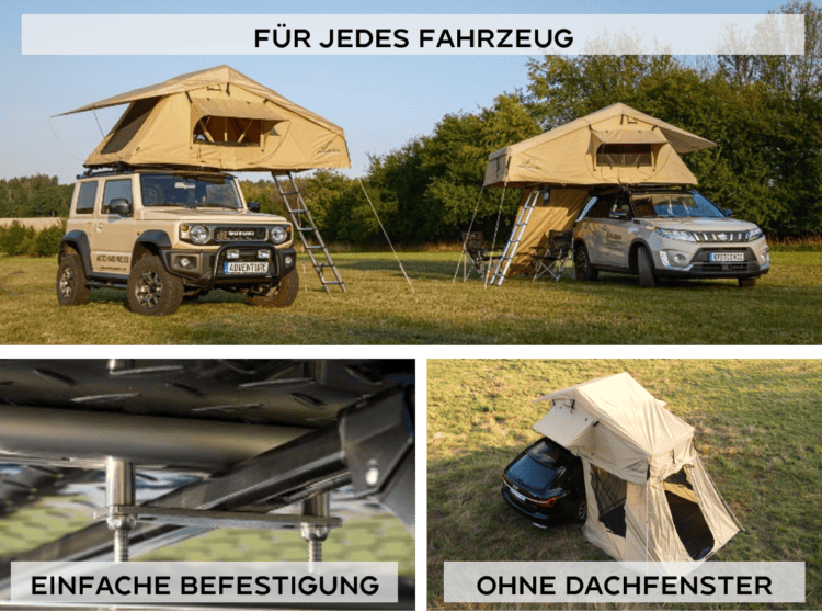 Dachzelt für alle Fahrzeuge